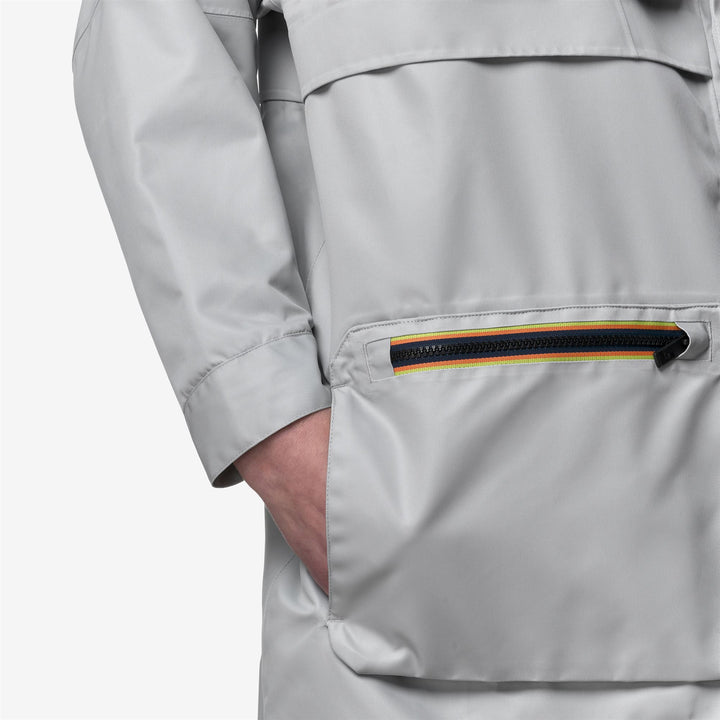 EFFIE TECH SHINY TWILL - Jackets - 3/4 LENGTH - UNISEX - Grey Silver