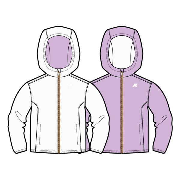 P. LILY PLUS.2 REVERSIBLE - Jackets - Short - GIRL - WHITE-VIOLET LT LILAC