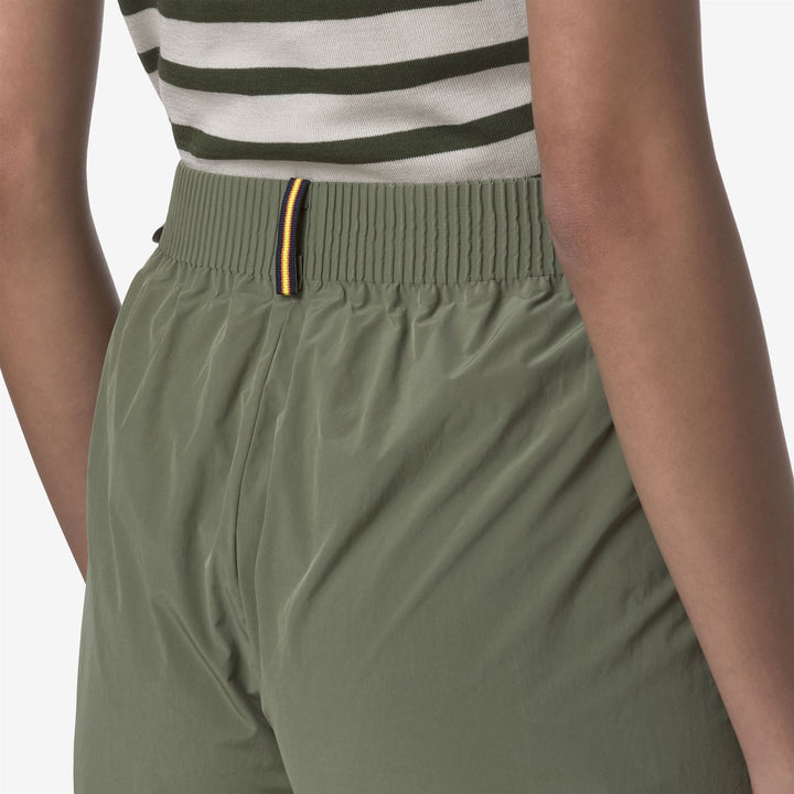 ALLEN PEACH COTTON LIKE - Shorts - Sport  Shorts - WOMAN - GREEN LICHEN