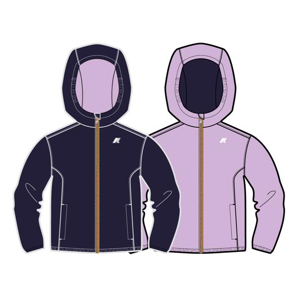 P. LILY PLUS.2 REVERSIBLE - Jackets - Short - GIRL - BLUE DEPTH-VIOLET SHEER