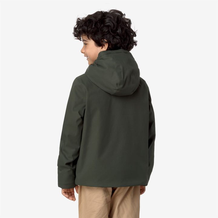 P. JACKO TWILL MARMOTTA - Jackets - Short - BOY - GREEN B-BLUE A