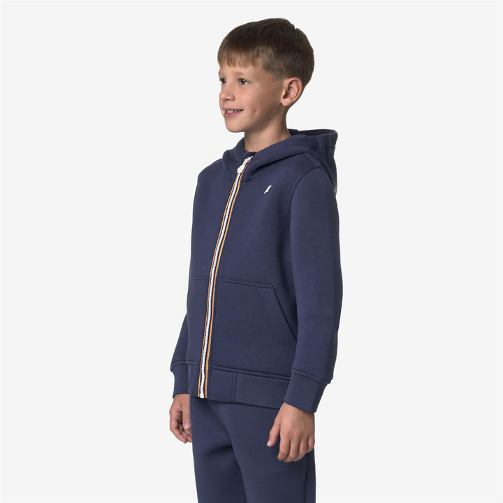 P. BERENGER SPACER - Fleece - Jacket - BOY - Blue Deep Cobalt