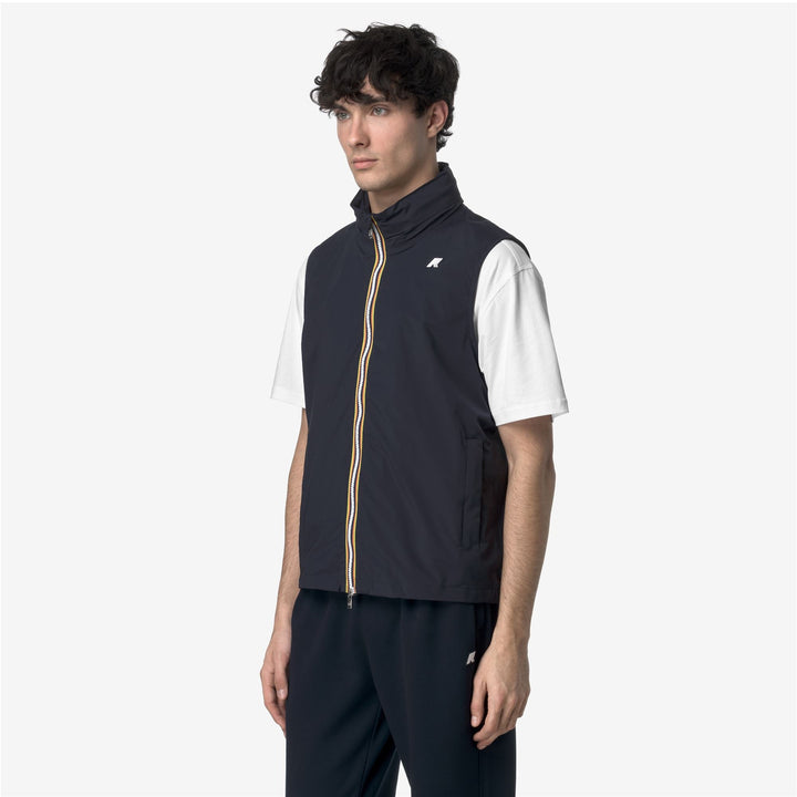 VALEN STRETCH NYLON JERSEY - Jackets - Vest - MAN - BLUE DEPTH