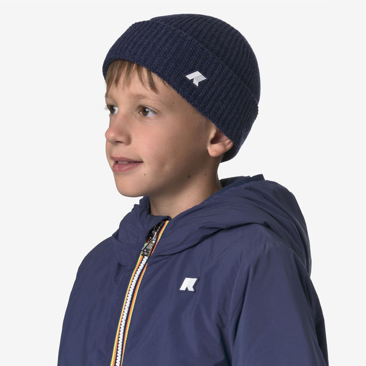 P. BRICE CARDIGAN STITCH - Headwear - Hat - KID UNISEX - Blue Deep Cobalt Melange