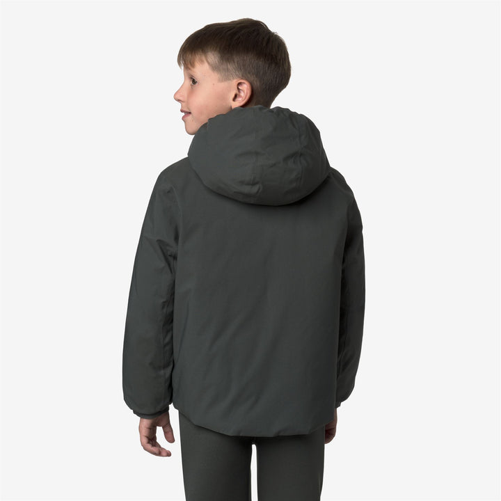 P. JACK ST THERMO REVERSIBLE - Jackets - Short - BOY - GREEN BLACKISH-Blue Depth