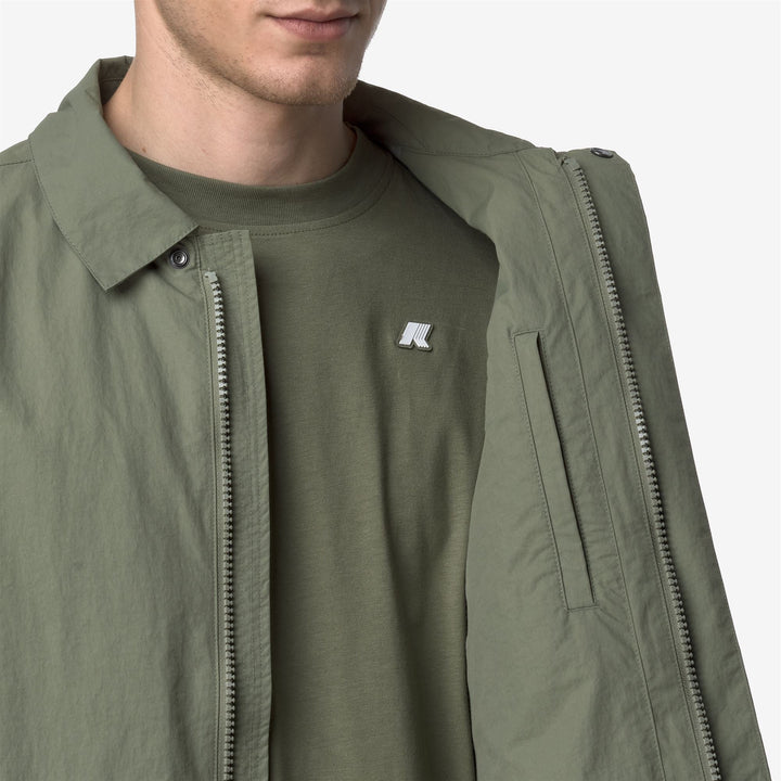 KENLEY COTTON NYLON - Jackets - 3/4 LENGTH - MAN - GREEN LICHEN