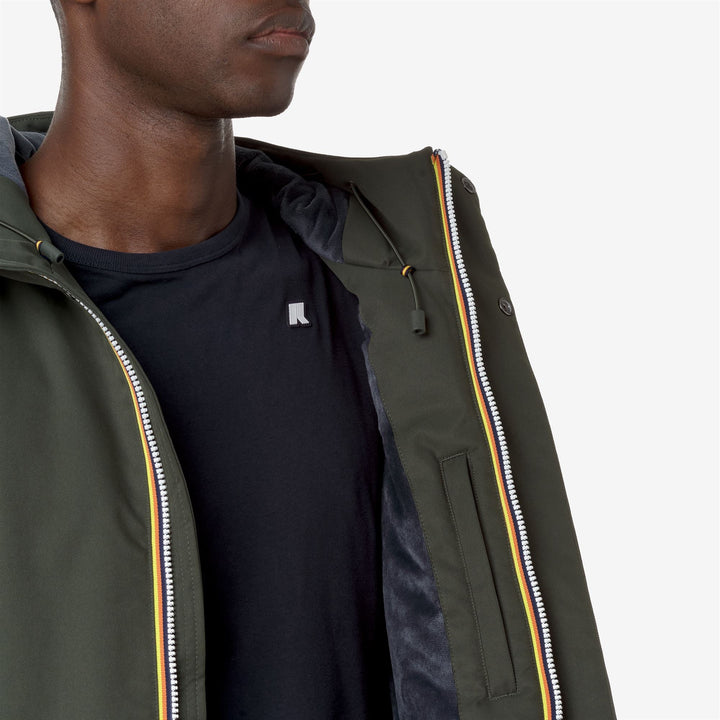 JACKO TWILL MARMOTTA - Jackets - Short - MAN - GREEN B-BLUE A