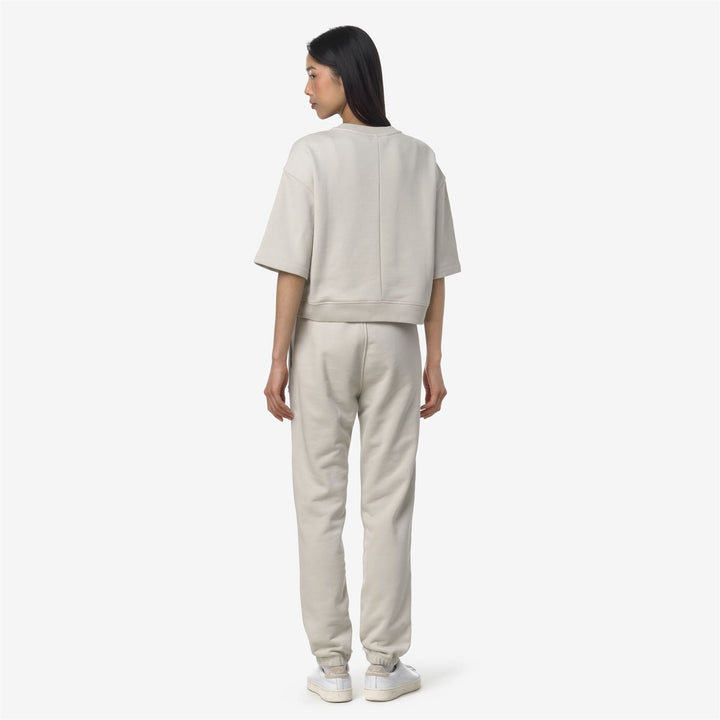 GINEVRETTE FRENCH TERRY - Pants - Sport Trousers - WOMAN - BEIGE LT