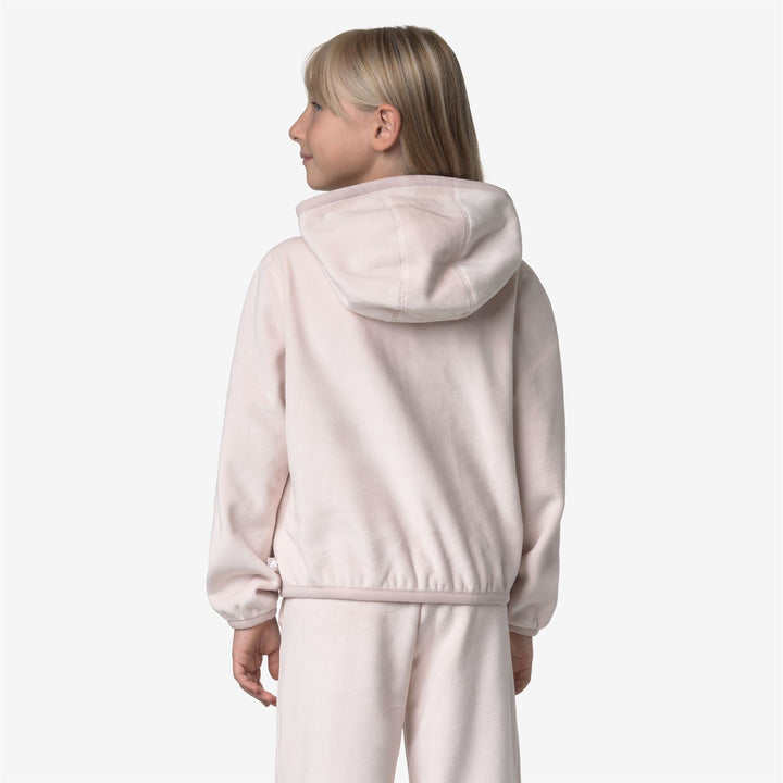 P. LILY VELOUR POLAR REVERSIBLE - Fleece - Jacket - GIRL - Rose Hushed-White Gardenia