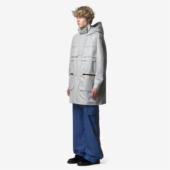 EFFIE TECH SHINY TWILL - Jackets - 3/4 LENGTH - UNISEX - Grey Silver