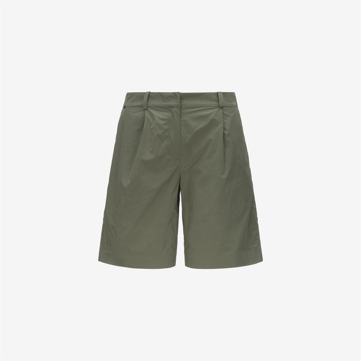 ALLEN PEACH COTTON LIKE - Shorts - Sport  Shorts - WOMAN - GREEN LICHEN