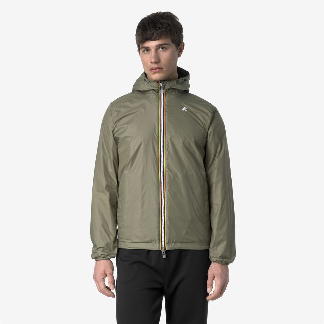 JAKE PLUS.2 REVERSIBLE - Jackets - Short - MAN - BLACK PURE-GREEN LICHEN