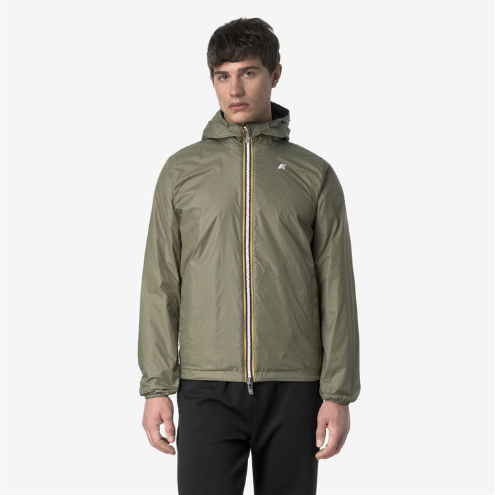 JAKE PLUS.2 REVERSIBLE - Jackets - Short - MAN - BLACK PURE-GREEN LICHEN