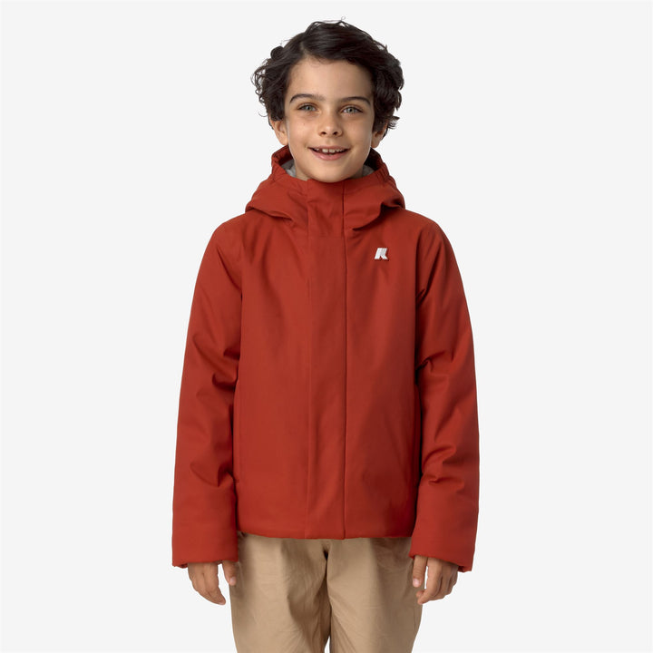 P. JACKO TWILL MARMOTTA - Jackets - Short - BOY - RED P-GREY B