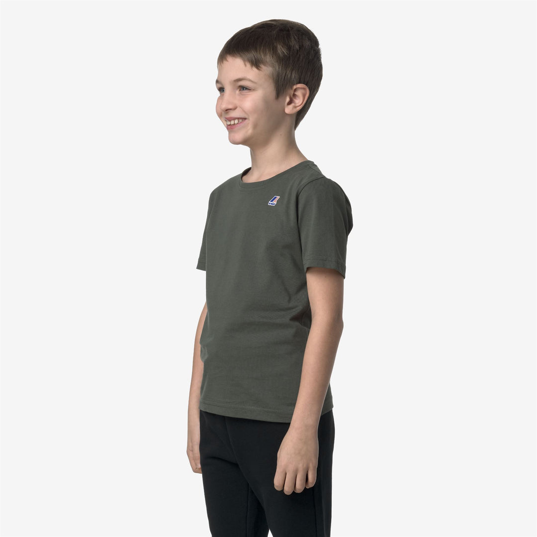 P. LE VRAI 3.0 EDOUARD - T-ShirtsTop - T-Shirt - KID UNISEX - GREEN BLACKISH
