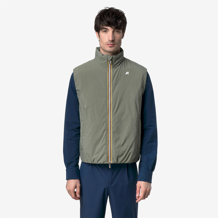 VALEN PLAIN WARM - Jackets - Vest - Man - Green Lichen