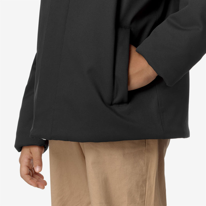 P. JACKO TWILL MARMOTTA - Jackets - Short - BOY - BLACK P-BLUE A
