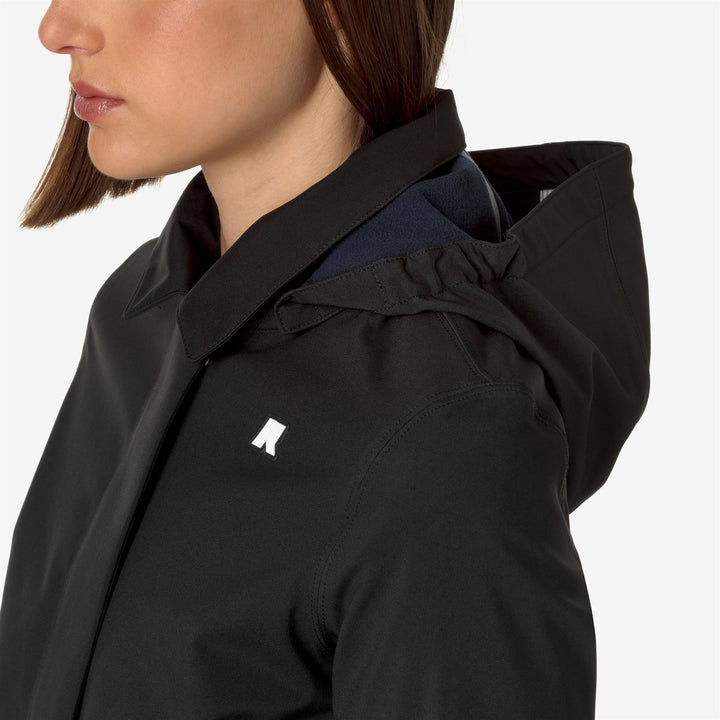 MATHY BONDED - Jackets - 3/4 LENGTH - WOMAN - Black-Blue Depth