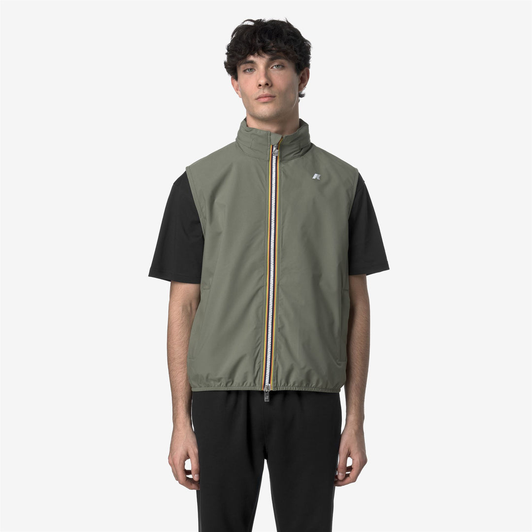 VALEN STRETCH DOT - Jackets - Vest - MAN - GREEN LICHEN