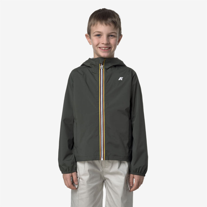 P. JACK STRETCH NYLON JERSEY - Jackets - Short - BOY - GREEN BLACKISH