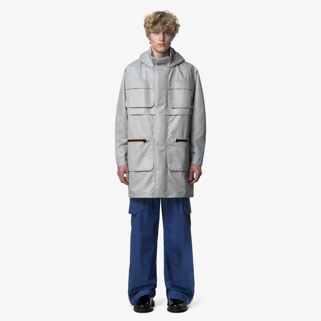 EFFIE TECH SHINY TWILL - Jackets - 3/4 LENGTH - UNISEX - Grey Silver