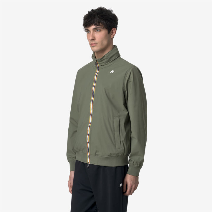 AMAURY  STRETCH NYLON JERSEY - Jackets - Short - MAN - GREEN LICHEN