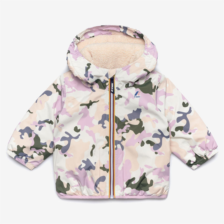 E. LE VRAI 3.0 CLAUDINE ORSETTO GRAPHIC - Jackets - Mid - KID UNISEX - ECRU-CAMO GIRL PINK