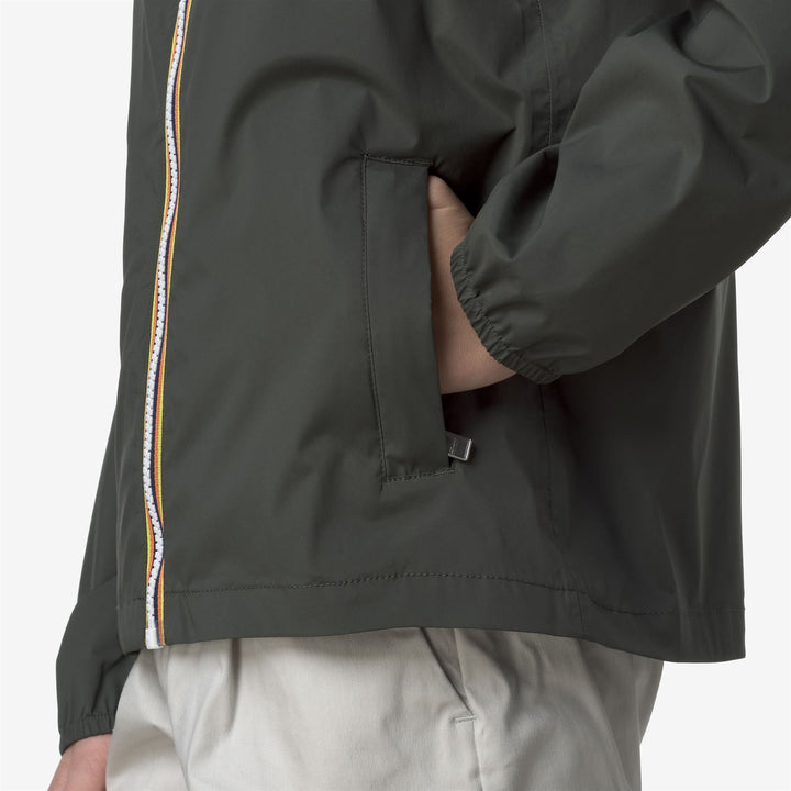 P. JACK STRETCH NYLON JERSEY - Jackets - Short - BOY - GREEN BLACKISH