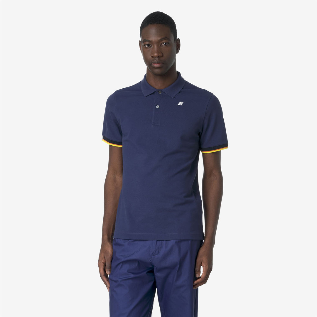 VINCENT PIQUE - Polo Shirts - Polo - MAN - BLUE DEEP COBALT