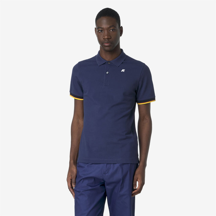 VINCENT PIQUE - Polo Shirts - Polo - MAN - BLUE DEEP COBALT