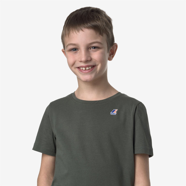 P. LE VRAI 3.0 EDOUARD - T-ShirtsTop - T-Shirt - KID UNISEX - GREEN BLACKISH