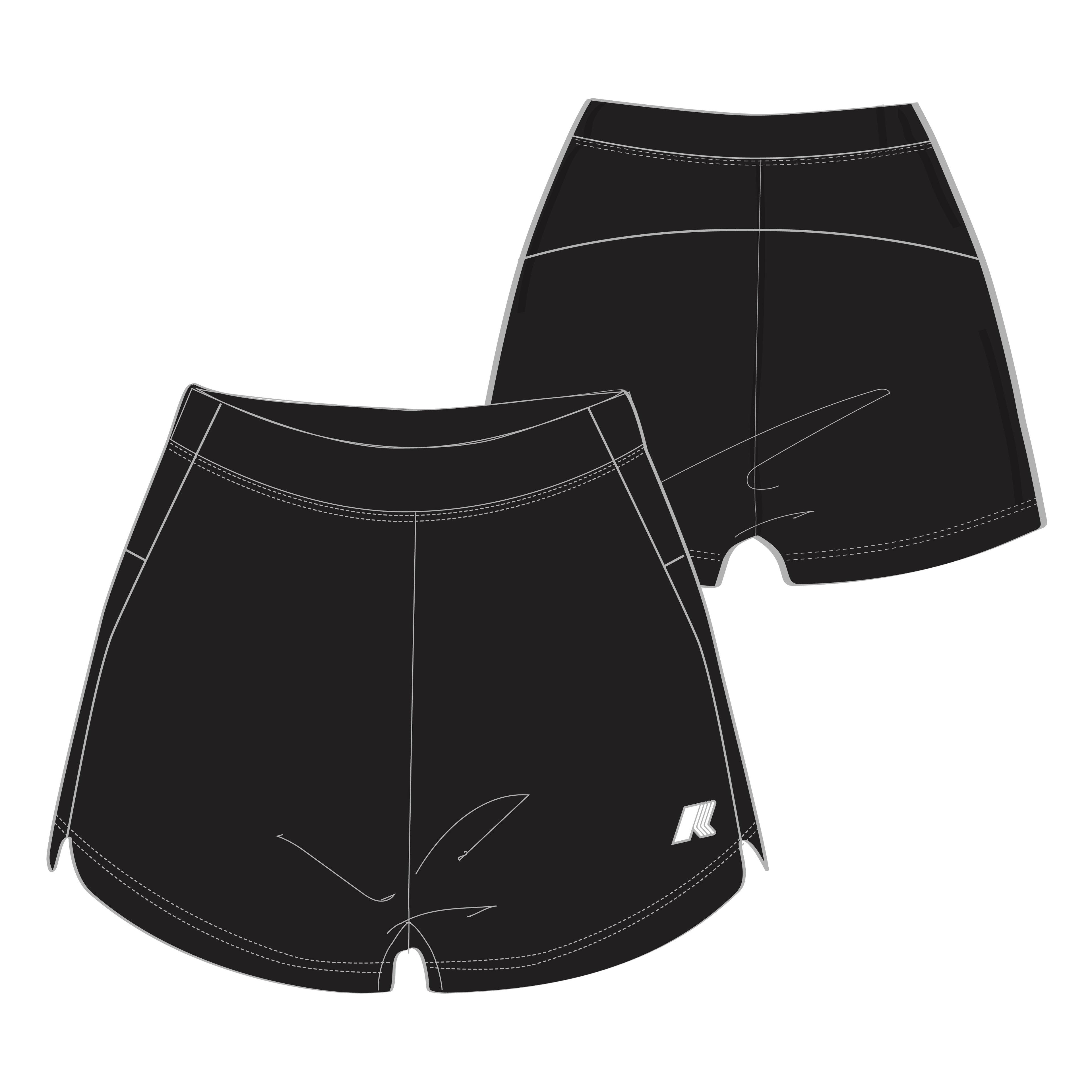 Shorts_Woman_RIKELLE LIGHT SPACER_Sport Shorts_Black Pure - Black Pure - Commercial 1
