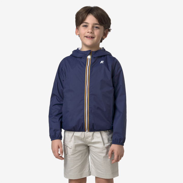 P. JAKE PLUS.2 REVERSIBLE - Jackets - Short - BOY - BLUE DEEP COBALT-WHITE