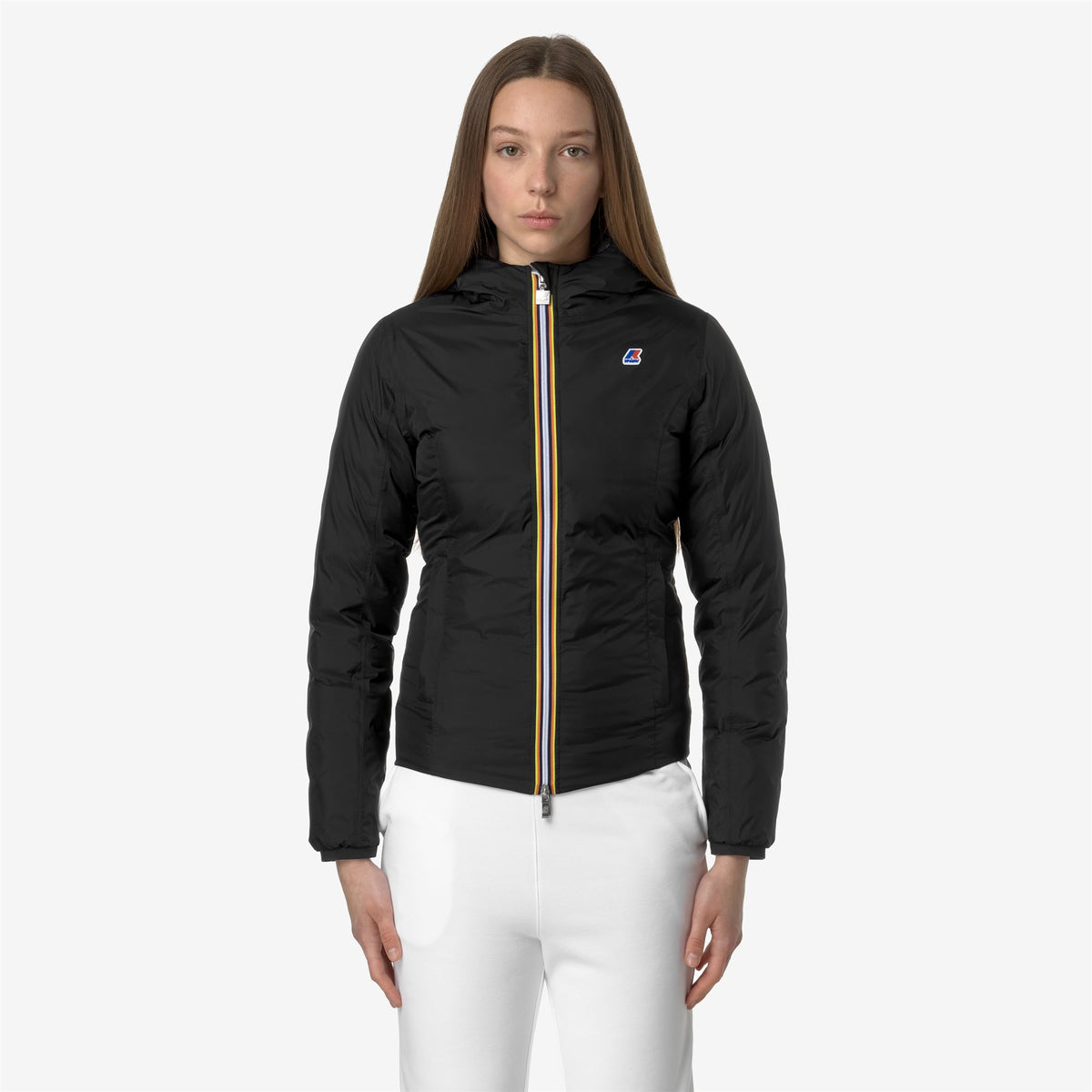 Jackets_WOMAN_LILY THERMO PLUS.2 DOUBLE_Short_Black Pure-Grey Smoked - Commercial 4