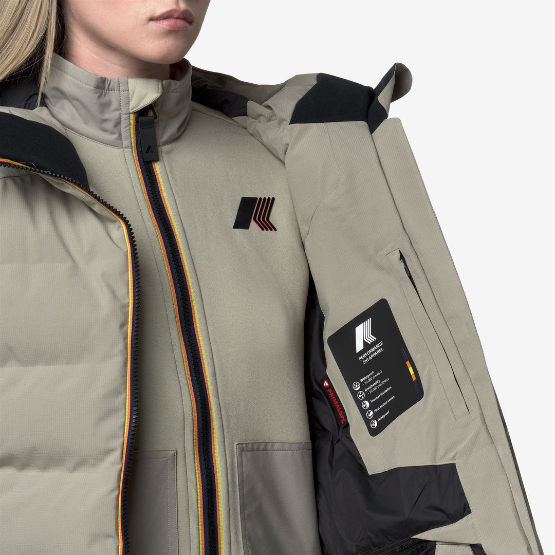 Jackets_WOMAN_LATUEDA HQUILTED_Mid_Green Oak - DetailDouble