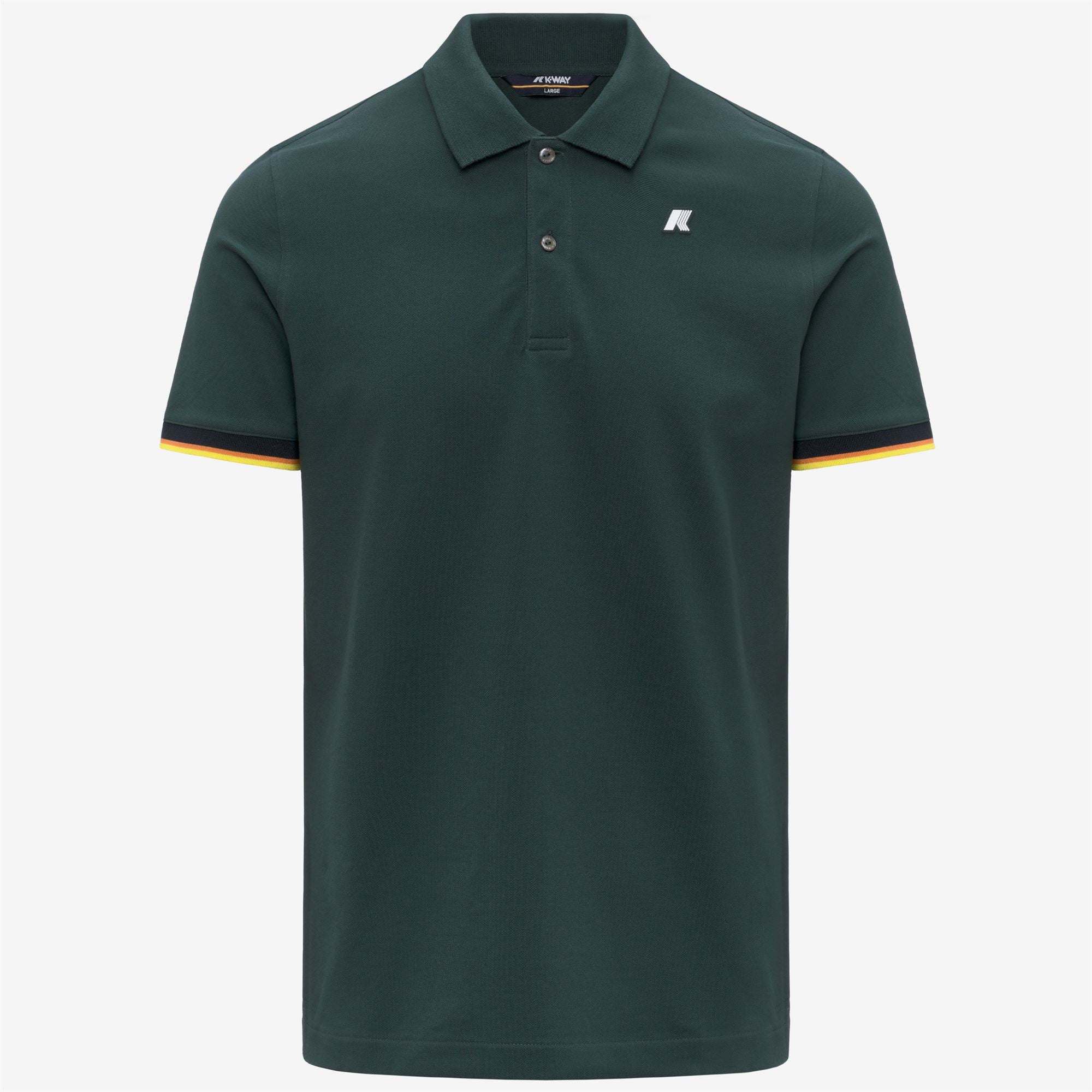 Polo Shirts_Man_VINCENT SLIM PIQUE_Polo_Green Dk Jungle - Commercial 1