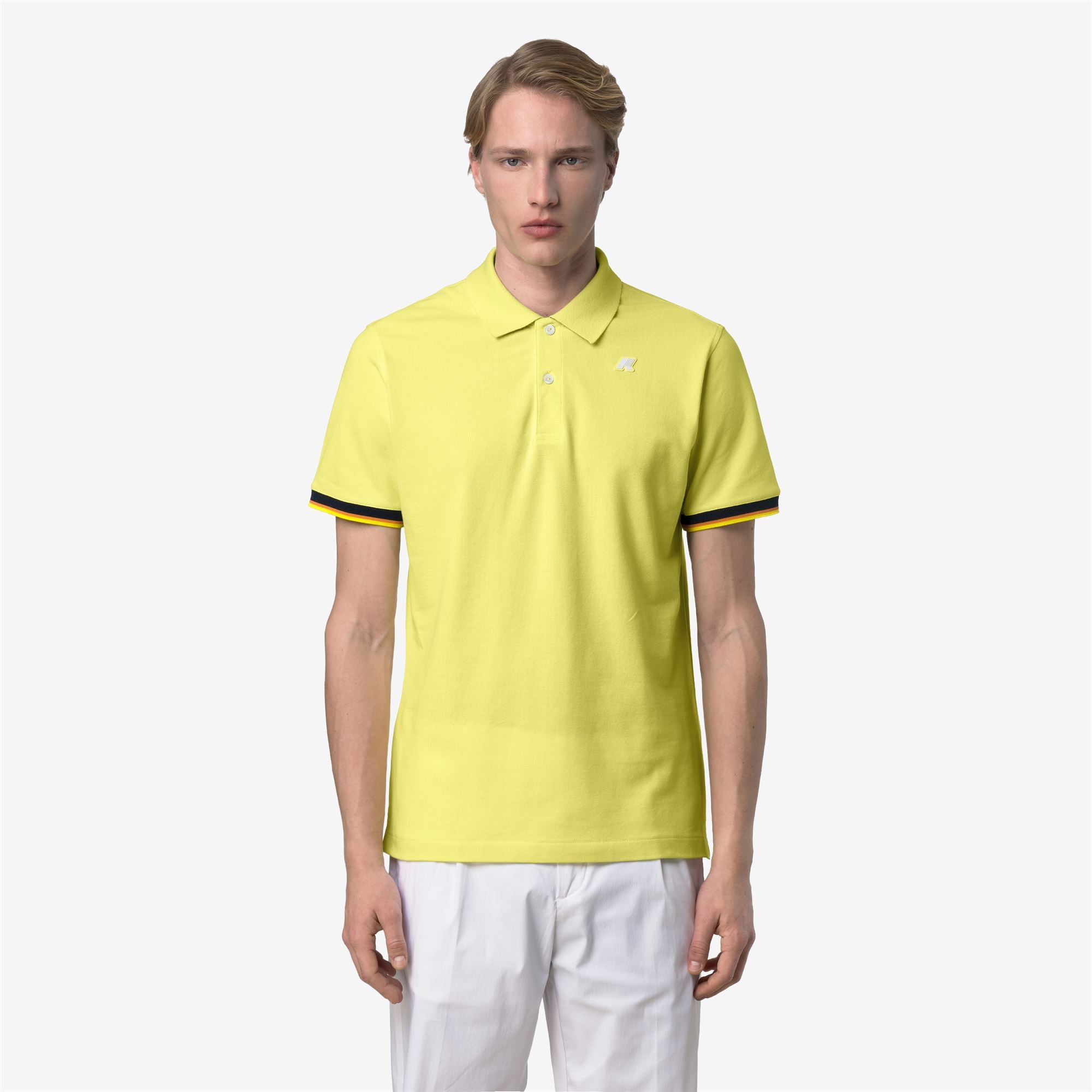 Polo Shirts_MAN_VINCENT PIQUE_Polo_Green Acacia - Commercial 4