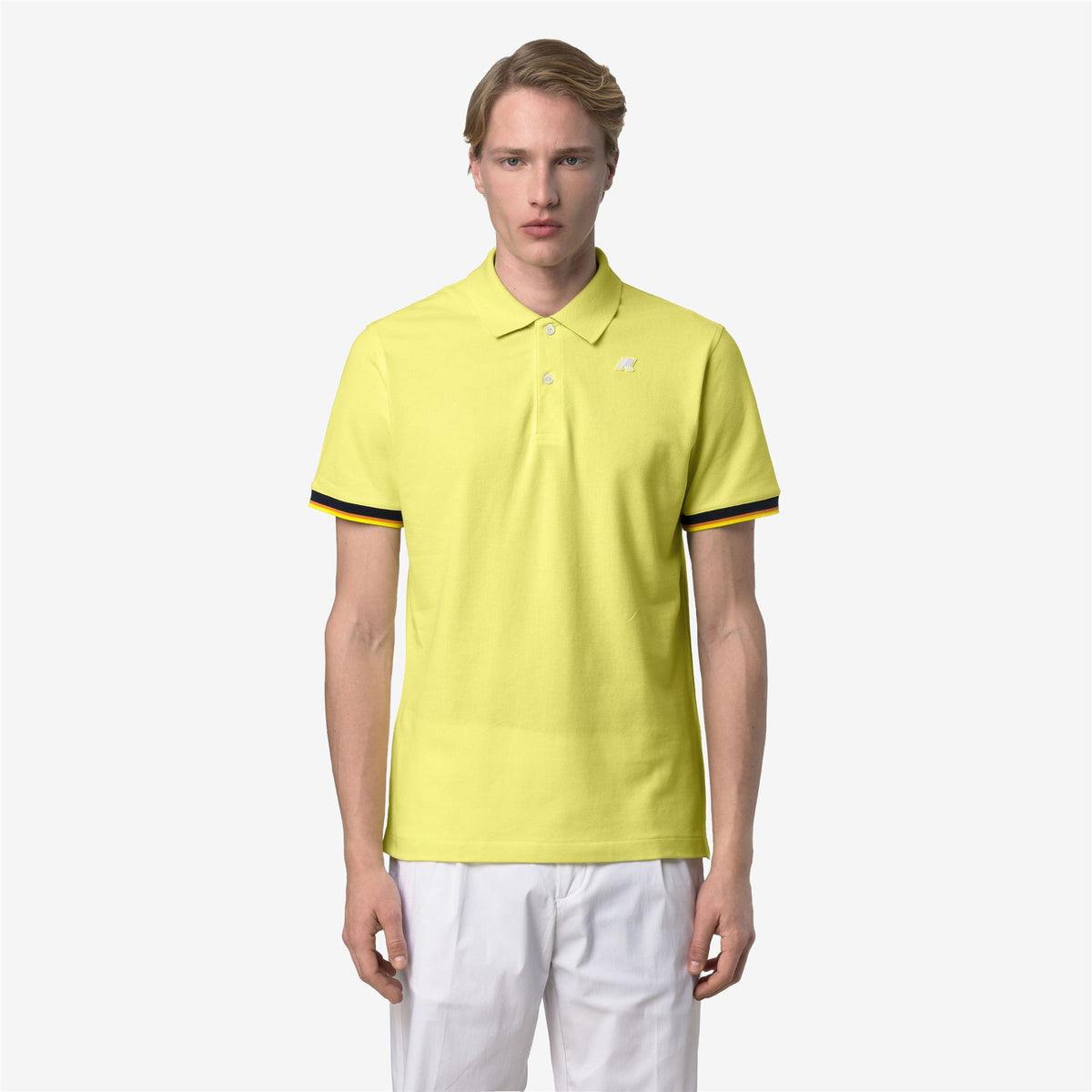 Polo Shirts_MAN_VINCENT PIQUE_Polo_Green Acacia - Commercial 4