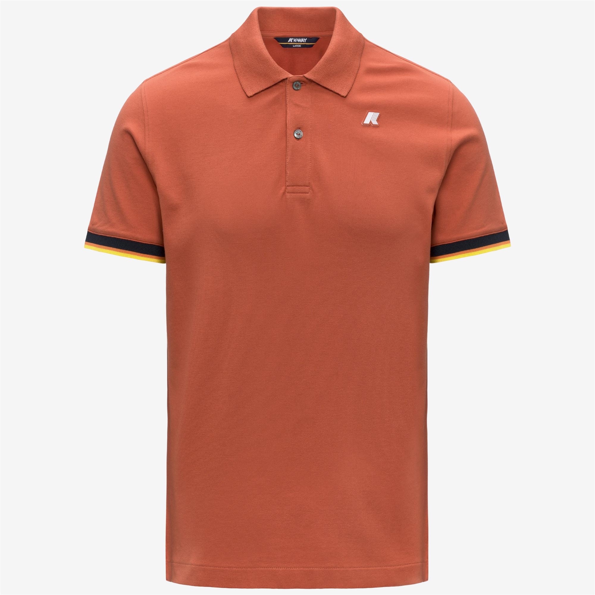 Polo Shirts_Man_VINCENT SLIM PIQUE_Polo_Orange Brownish - Commercial 1