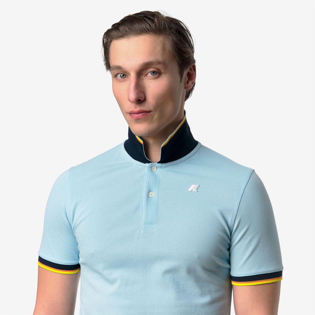 Polo Shirts_Man_VINCENT SLIM PIQUE_Polo_Blue Dream - Commercial 7