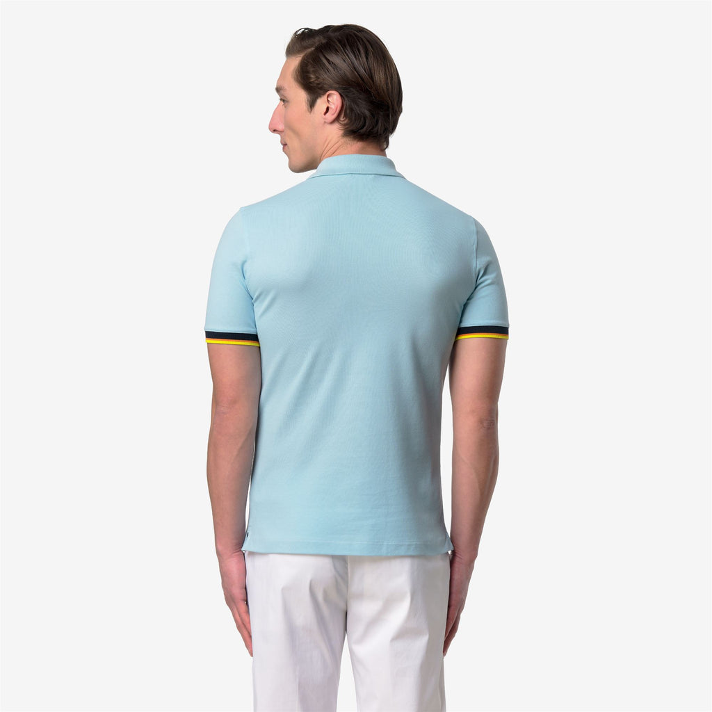 Polo Shirts_Man_VINCENT SLIM PIQUE_Polo_Blue Dream - Commercial 6