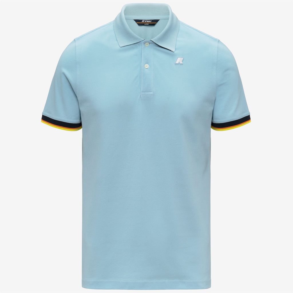 Polo Shirts_Man_VINCENT SLIM PIQUE_Polo_Blue Dream - Commercial 1