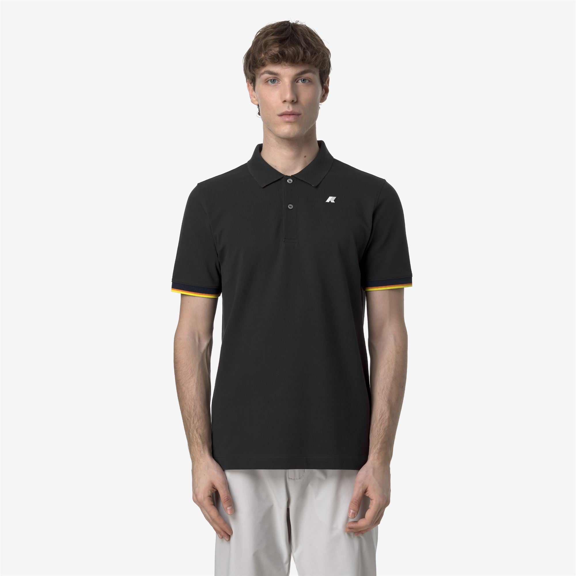 Polo Shirts_MAN_VINCENT PIQUE_Polo_Black Pure - Commercial 4