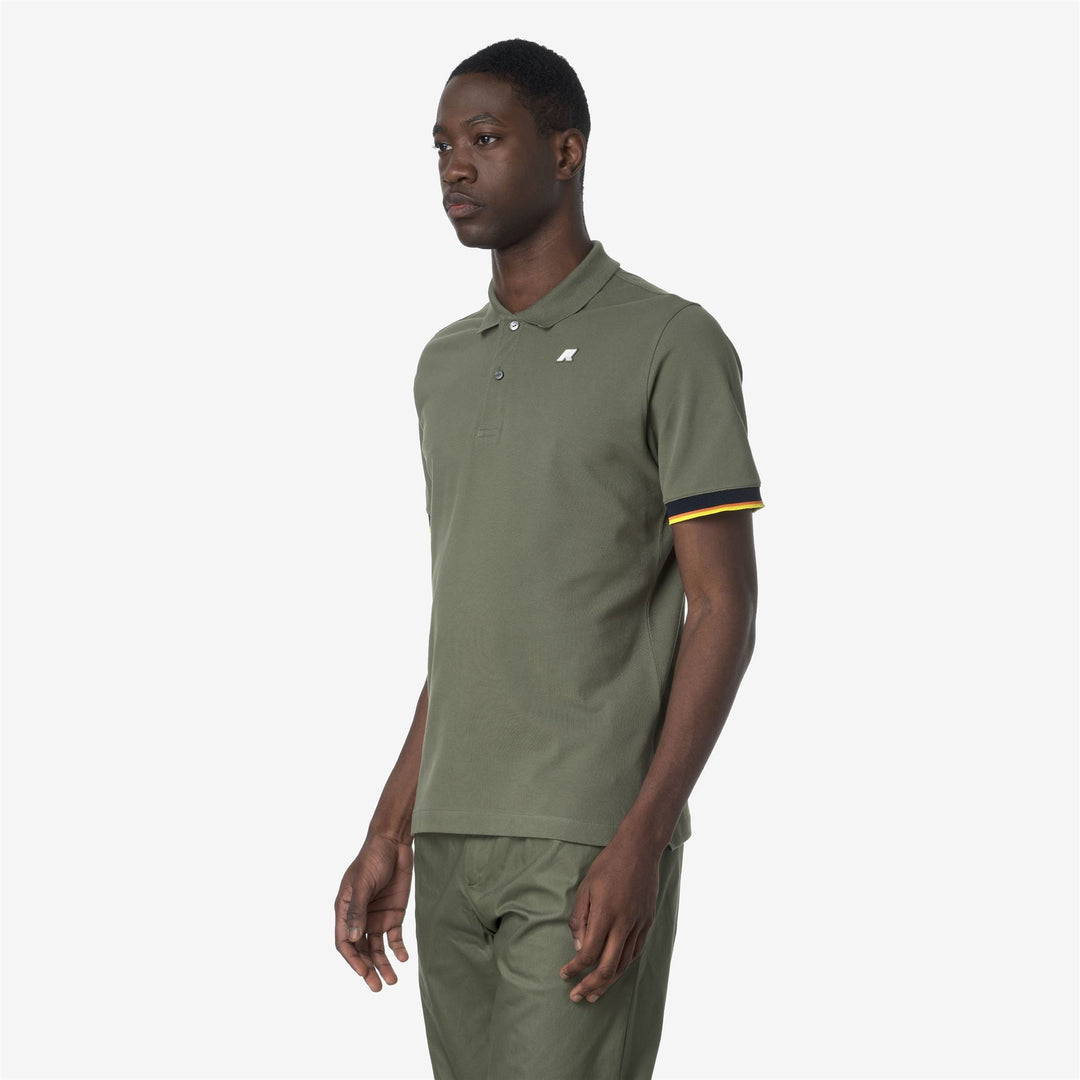 VINCENT PIQUE - Polo Shirts - Polo - MAN - GREEN LICHEN