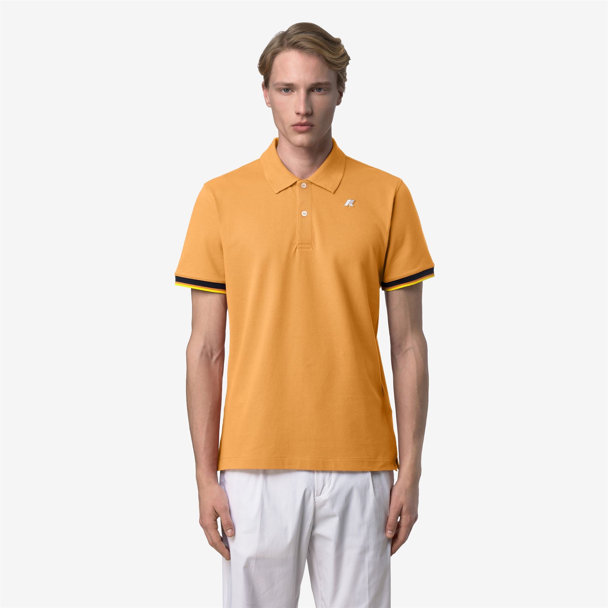 Polo Shirts_MAN_VINCENT PIQUE_Polo_Orange Amber - Commercial 4