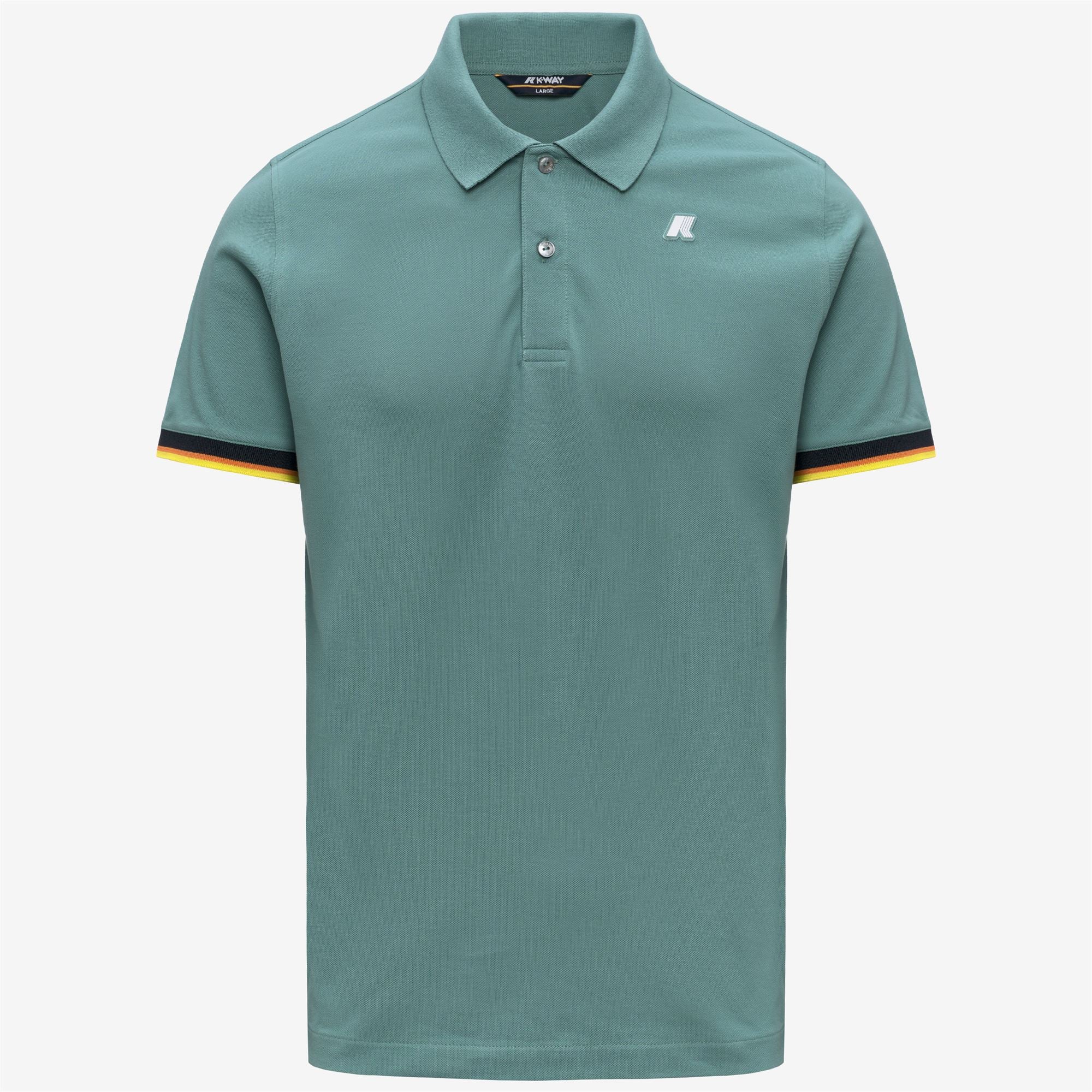 Polo Shirts_Man_VINCENT SLIM PIQUE_Polo_Green Mine - Commercial 1