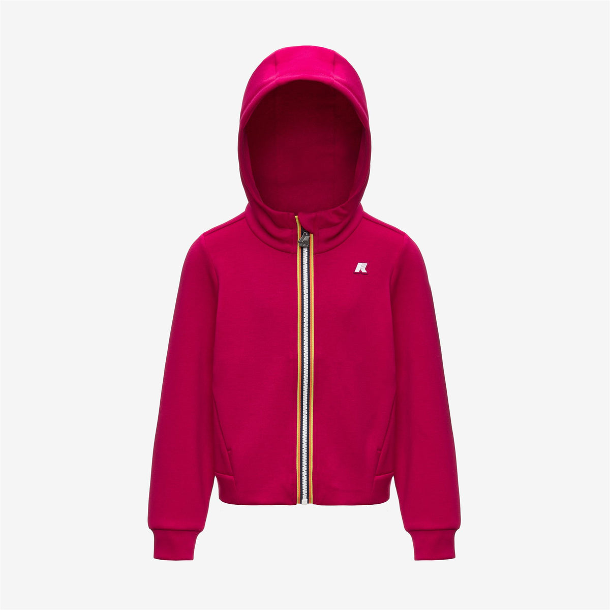 Fleece_GIRL_P. DEVA LIGHT SPACER_Hoodie Full Zip_Red Cerise - Commercial 1