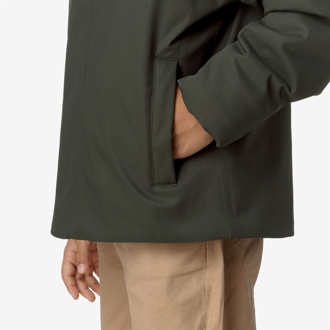 P. JACKO TWILL MARMOTTA - Jackets - Short - BOY - GREEN B-BLUE A