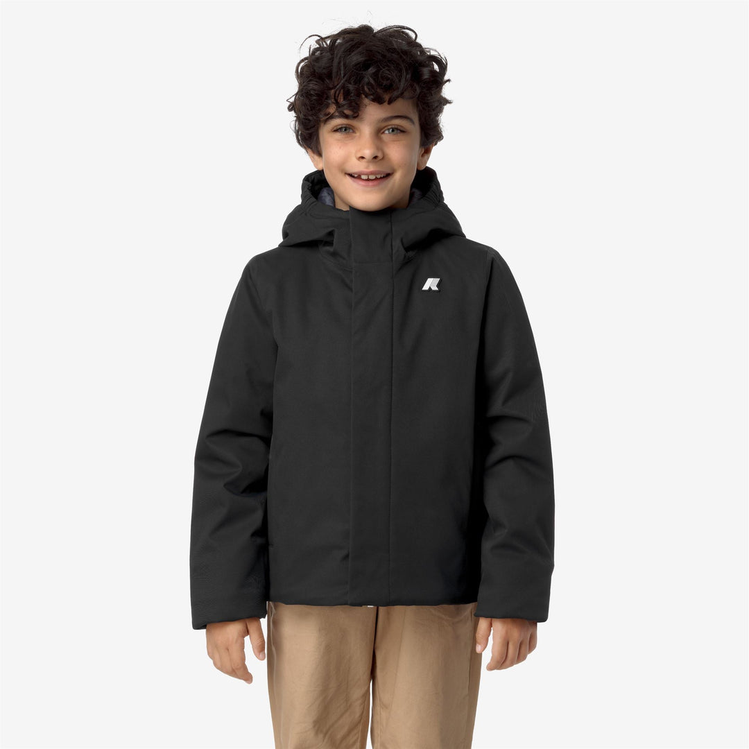 P. JACKO TWILL MARMOTTA - Jackets - Short - BOY - BLACK P-BLUE A