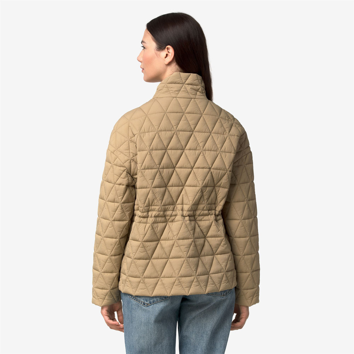 Jackets_Woman_SELENE DIAMOND QUILTED WARM_Mid_Beige Khaki - Commercial 6